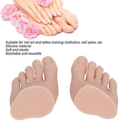 Praktyczny Silikonowy Model Stopy 1 Para Treningowy Ekspozycyjny Model Sztuki Zdobienia Paznokci Fałszywy Model Połowy Stopy Praktyka Pedicure Tatuażu