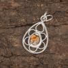 Orange Copper Turquoise 925 Solid Sterling Silver Pendant, Handmade Gemstone Pendant Jewelry, Designer Pendant For Her