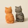 Cat Ornament Resin Statue Handmade Realistic Cat Figurine Home Office Desktop Living Room Decoration
