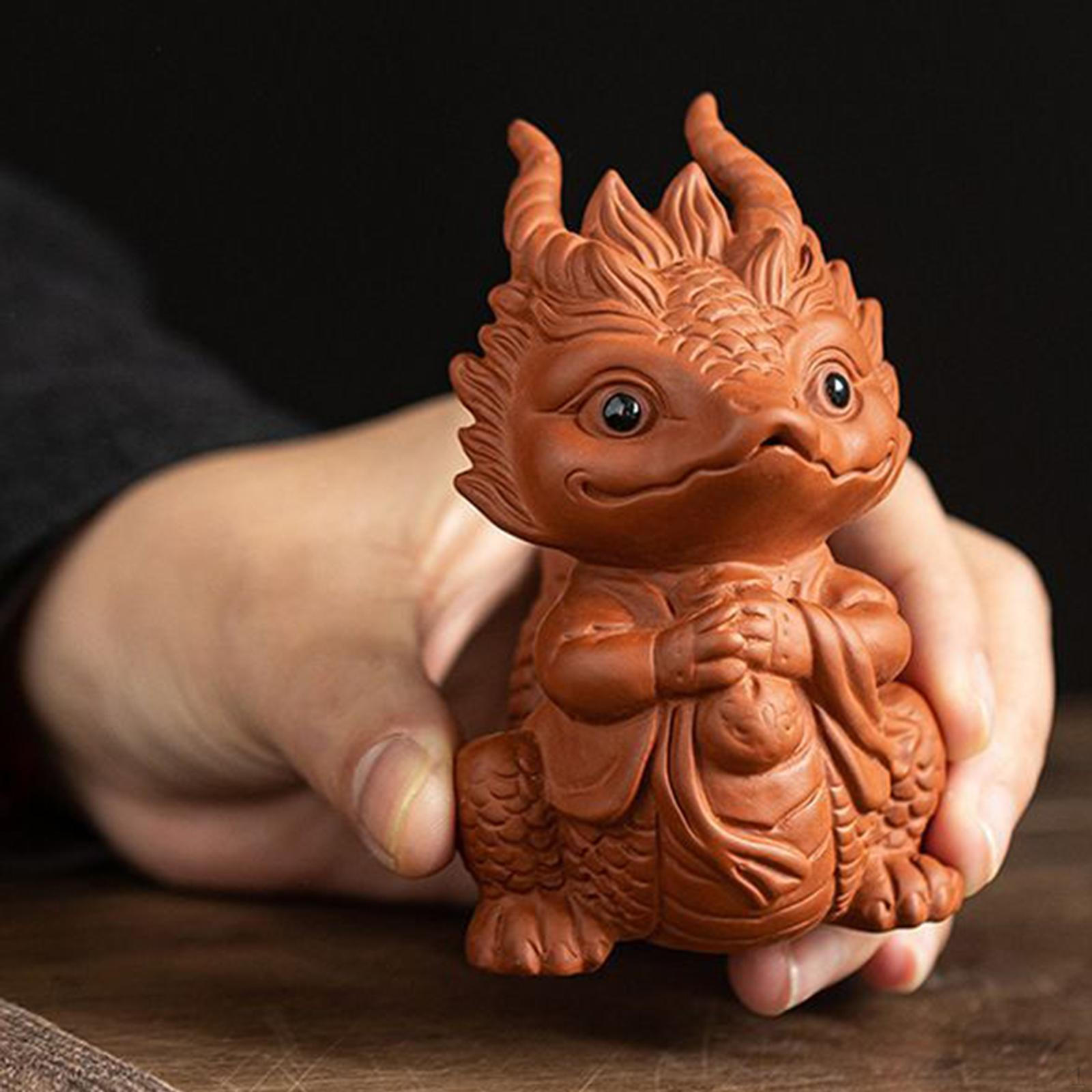 

Китайский Дракон Чай Pet Миниатюрная Статуя Pixiu Скульптура Год Орнамент для Стола