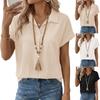 Women Blouses Spring Summer Tops For Women Short Sleeve V Neck Casual Work Tops