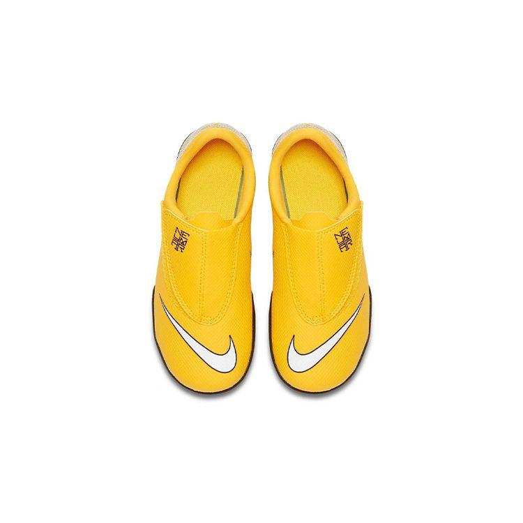 Nike Mercurial Vapor 12 Jr Club NJR TF Velcro Anti-Slip Shock Absorption Durable Low Top Kids Soccer Shoes Kids Soccer Shoes Yellow AO2903-710