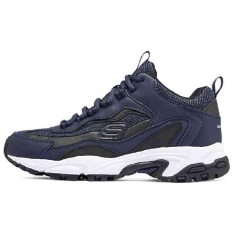 Skechers Stamina Men Black Low Top Hiking Shoes Comfortable Versatile Cushioning Wear Resistant 51918-NVBK 44