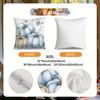 Hello Fall Blue Pumpkin Floral Leaf Autumn Pillow Covers 4Pcs Bedding Suitable For Bed Sofa Bedroom