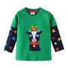 Neues warmes Baumwoll-Langarm-Basisshirt für Babyjungen