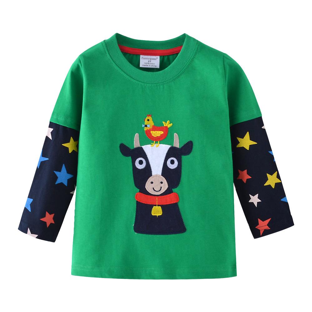 New Warm Long-Sleeve Cotton Baby Boys Base Layer Top 140 cm