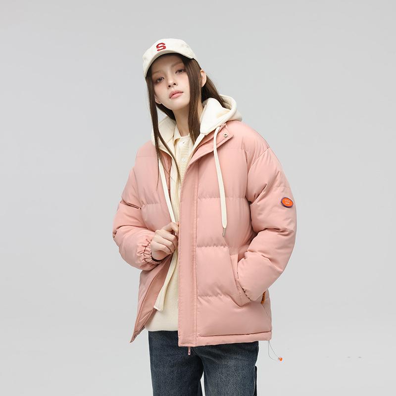 New Winter Cotton Coat for Men and Women, Thickened Couple's Fake Two-piece Cotton Coat, Hooded Warm Bread Coat, Men's Jacket