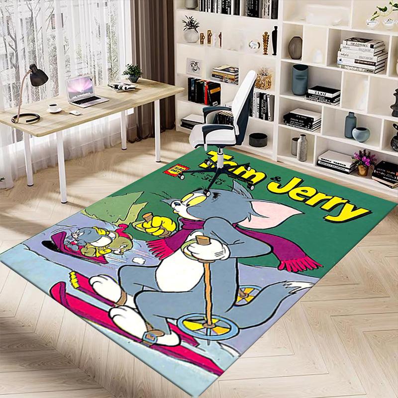 1pc Tom & Jerry Carpet, for Home & Office Decor, Desk Chair Carpet, Festive Gift,Conference Room CarpetL1164