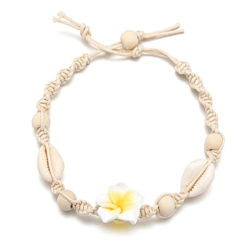 

Beach Shell Ankle Bracelet Foot Chain Jewelry Summer Beach Flower Ankle Bracelet Charm Adjustable Women Footchain