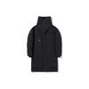 Li Ning Jackie Chan Collaboration Kung Fu Series Solid Color High Neck Long Down Jacket Men Outerwear Charcoal-Black AYMT031-1