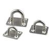 Marine Grade Stainless Steel Mounting Eye Plates Corrosion Resistant Wall Deck Hardware for Sails Tarps Gym Bags