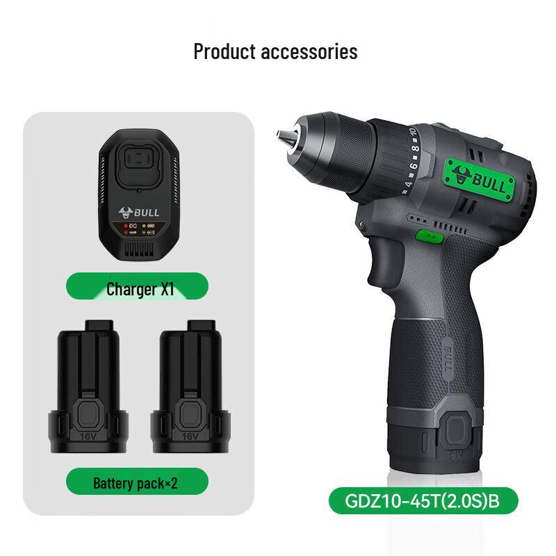 Bull 16V Cordless Brushless Drill/Driver CN plug (adapter included)