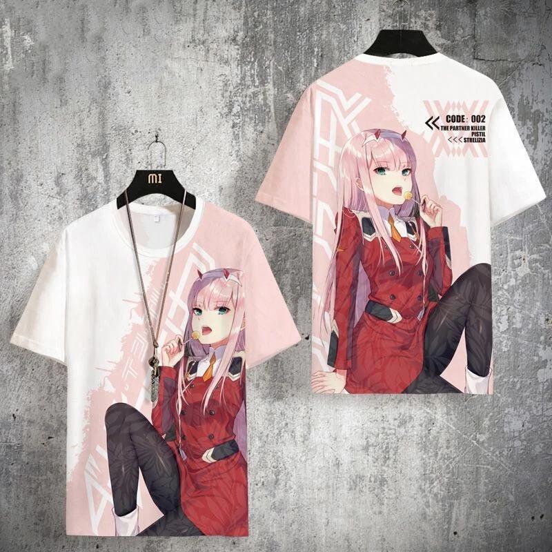 DARLING in the FRANXX Косплей Аниме Манга Футболка с коротким рукавом Полиэстер 3XL
