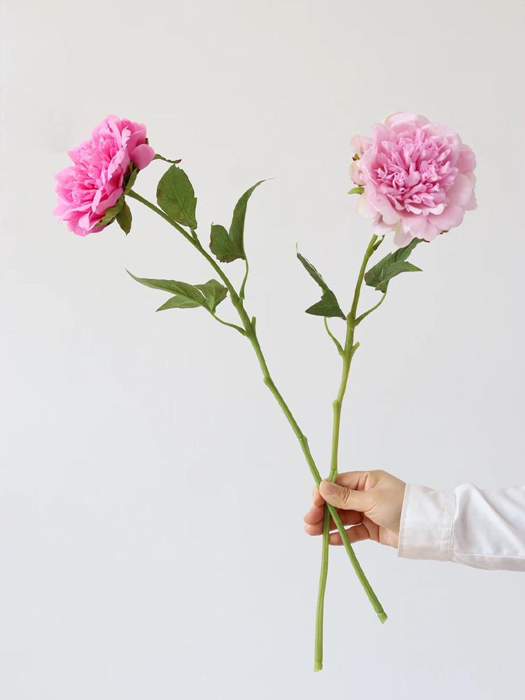 Pink Peony Artificial Flowers Real Touch Large Silk Peony Artificial Flowers High Quality Wedding Home Decor