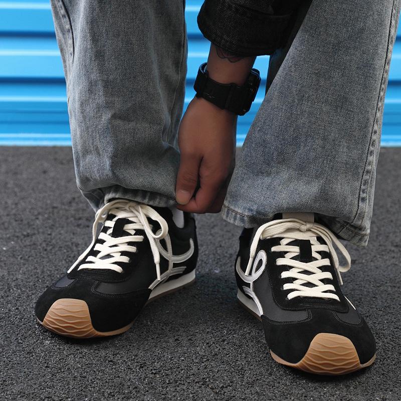 [Thin-soled shoes] Classic retro leather Forrest Gump shoes men's spring 2025 new leisure sports moral training shoes tide