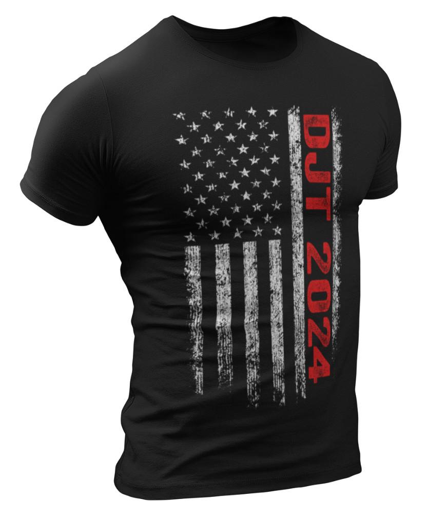 DJT Donald Trump President T-Shirt Mens Womens Tees Top Trump 2024 T Shirt Mens Womens Tees Top USA Flag Rally Shirt MAGA S