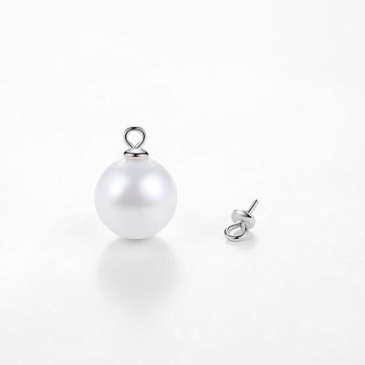 S925 Sterling Silver Beaded Disc Pendant for DIY Jewelry - 3mm Agate, Jade, Pearl Setting