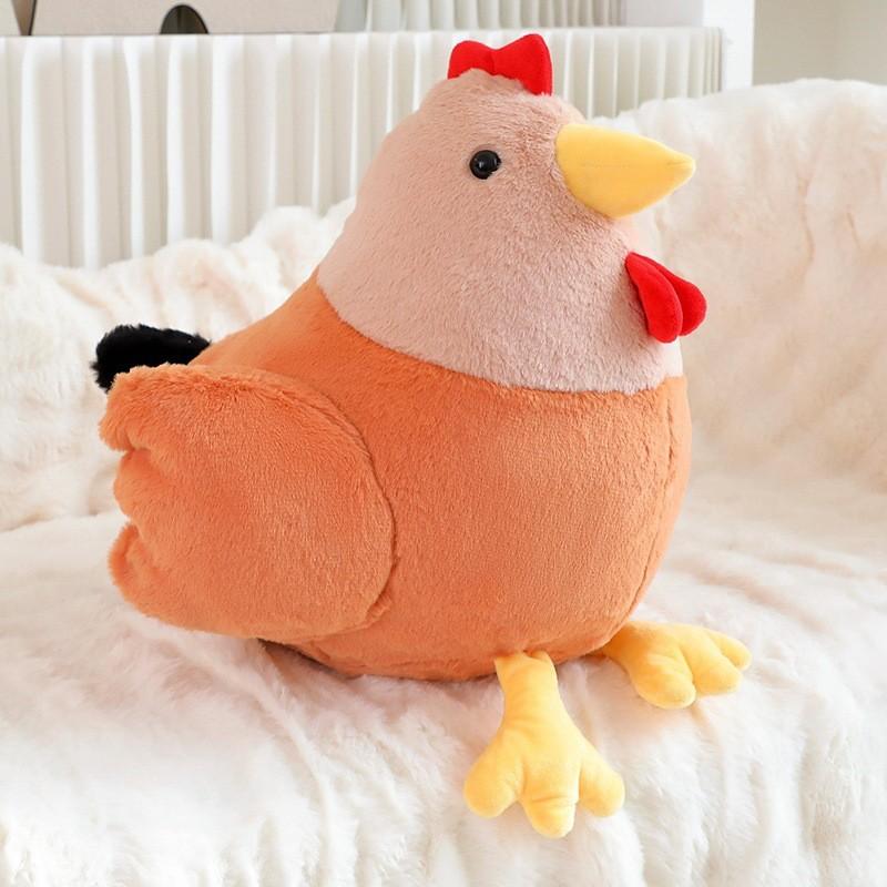 Adorable Plush Chicken Toy Realistic Rooster Stuffed Animal Doll For Kids Gift