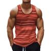 3D-gedruckte bunte Streifen Tanktops für Männer, Farbverlauf-Muster T-Shirts, Sommerliche Freizeitmode, Sport Streetwear Top