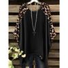 2026 Nueva Camiseta de Mujer Moda Leopardo Estampado 3D Tops Verano Sexy Cuello Redondo Manga Corta Camiseta Calle Casual Holgada Ropa de Mujer