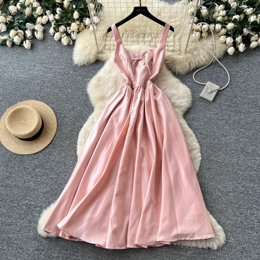 

Women s Elegant White Satin Long Dresses Wedding Guest Cocktail Evening Party Dress Square Neck Sleeveless Slim Long Dress XXL