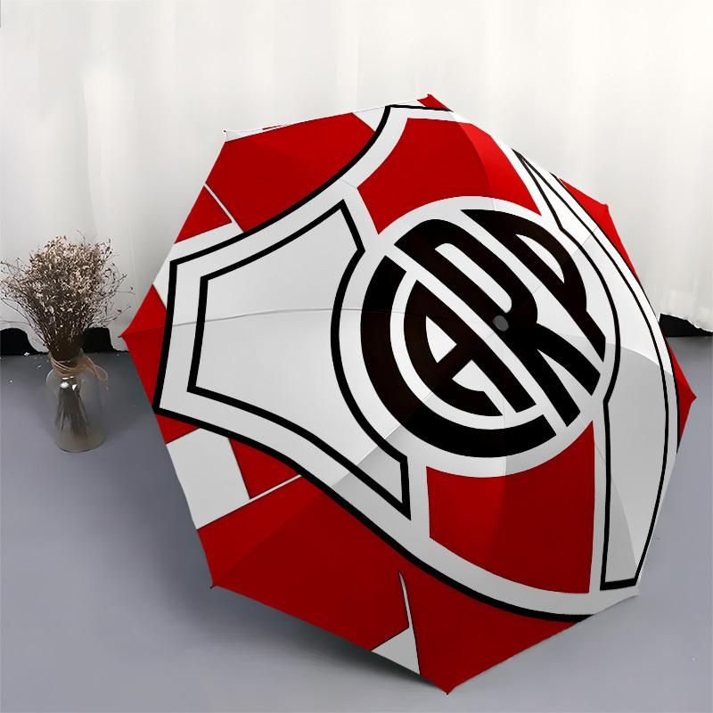River Plate, Badge Automatic Opening and Closing, 8 Rib Structure Portable Umbrella, Suitable for Men and Women In All Seasons  Perfect Gift