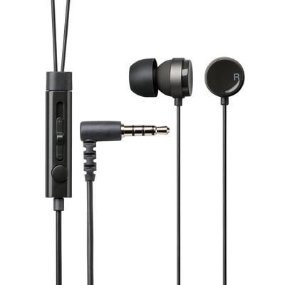 Elecom iPhone6 iPhone6 Plus Compatible Smartphone Headphones Pole with Microphone Stereo Canal with Vol IN120 Black 3.54 EHP-SMIN120BK