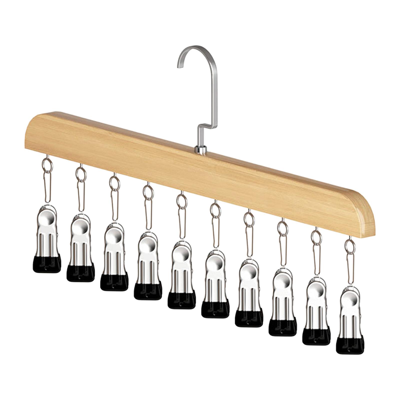 

Solid Wood Hat Hooks Multifunctional Storage Hanger Space Saving Organizer For Home Closet Storage 10 Hooks