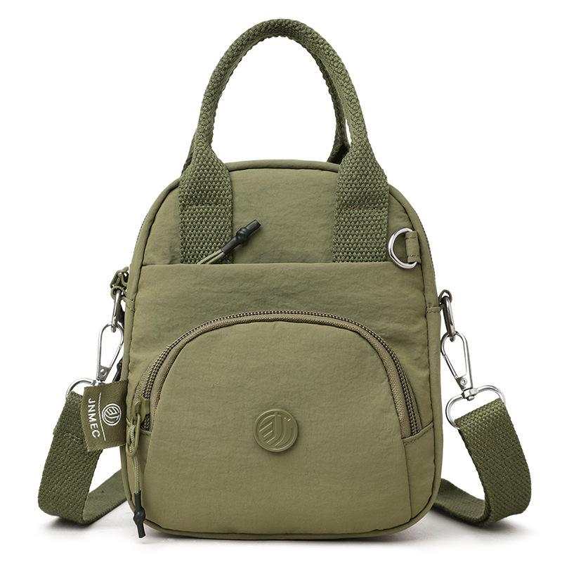 Small Square Bag Women's Travel Shoulder Bag Solid Color Crossbody Bag Water-Repellent Nylon Bag