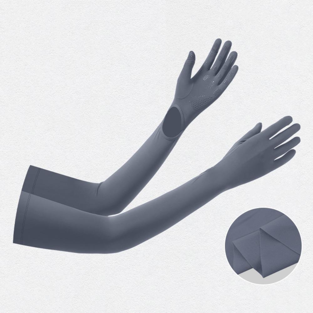 Sun Protection Long Sleeve Non-slip Summer Arm Cover Fashion Sunscreen Sleeve Gloves  Riding