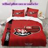 Flamengo Fußball Muster Bettwäsche, Steppbett Set Bettbezug Kissenbezug Zuhause Geburtstagsgeschenk (1 Bettbezug + 2 Kissenbezüge, ohne Füllung)