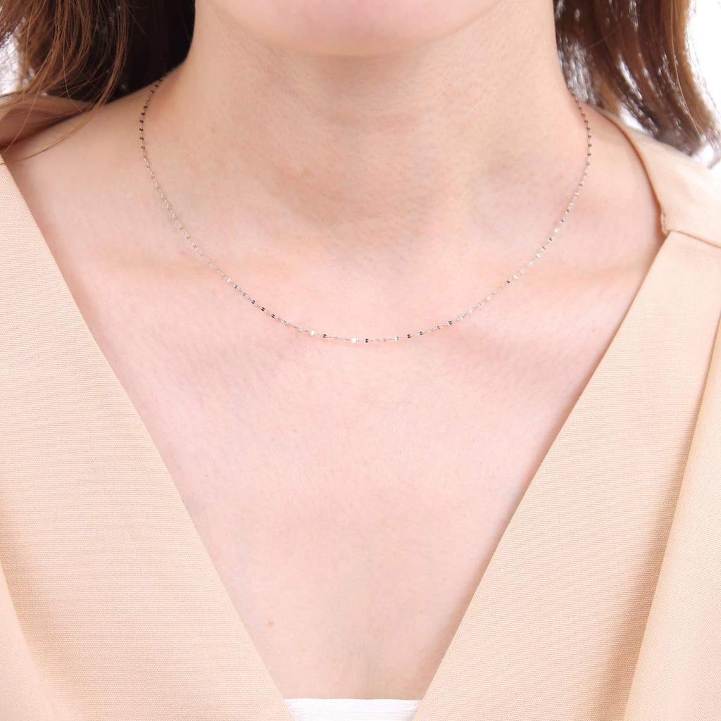 Goods Petal Necklace Platinum Pt850 [Happy Shop] Chain, 40cm, 1.2mm Wide,