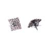 Stunning Square-Shaped Stud Earrings for Women  Grey-Toned Look  Stylish Block Design  Rose Gold-Plated