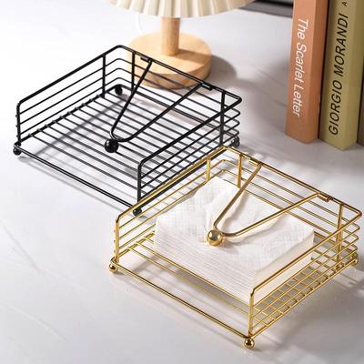 Porta asciugamani di carta e tovaglioli in ferro battuto nordico per caffè, hotel o ristorante - Design quadrato Disponibile in magazzino