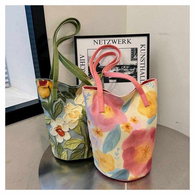 Large-capacity High-end Single-shoulder Bag Velvet Three-dimensional Bucket Bag Hand-held Bag