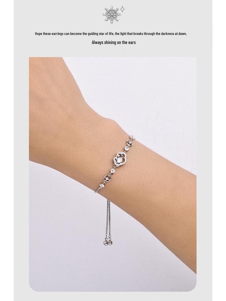 Auspicious Cloud Zircon 16K Gold Vintage Bracelet - Simple, Elegant, Trendy Bangle for Women.