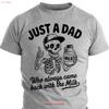 Funny Fathers Day T Shirt Just A Dad Who Always Comes Back With The Milk Joke Humorous For Cool Vintage Stylish