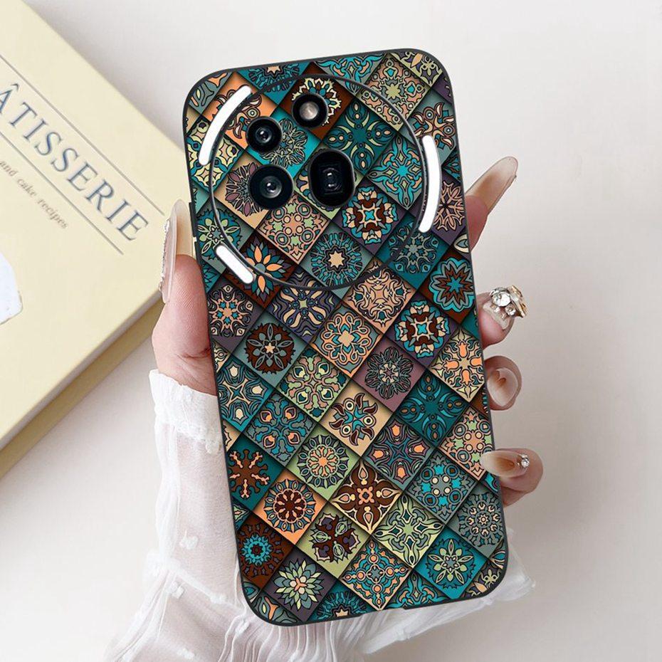 Beautiful Floral Painting Phone Case For Nothing Phone (3a) Pro Black Silicone Soft Cover For Nothing Phone3a 3a Pro Bumpers