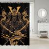 Samurai Fabric Shower Curtain Japanese Style Shower Curtain for Kids Boys Girls Vintage Dragon Bathroom Waterproof Accessories