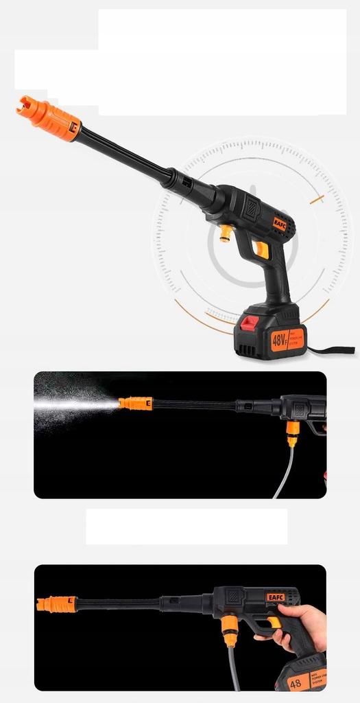 Battery Pressure Washer Up To 100 Bar 600W Garden Car Set