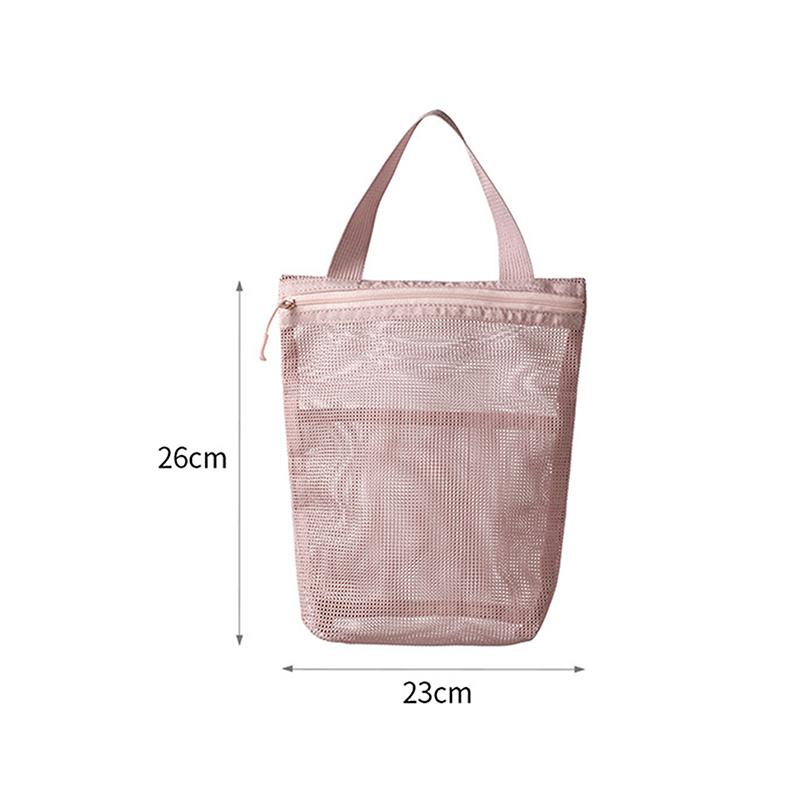 Mesh Makeup Toiletry Storage Bags Handbags Portable Travel Washing Body Shower Tools Organizer Hanging Cosmetic Organizer Pouch