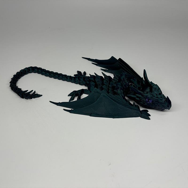 1pc 41cm Creative 3D Printed Flying Dragon Toy Animal Model Figurines & Miniatures