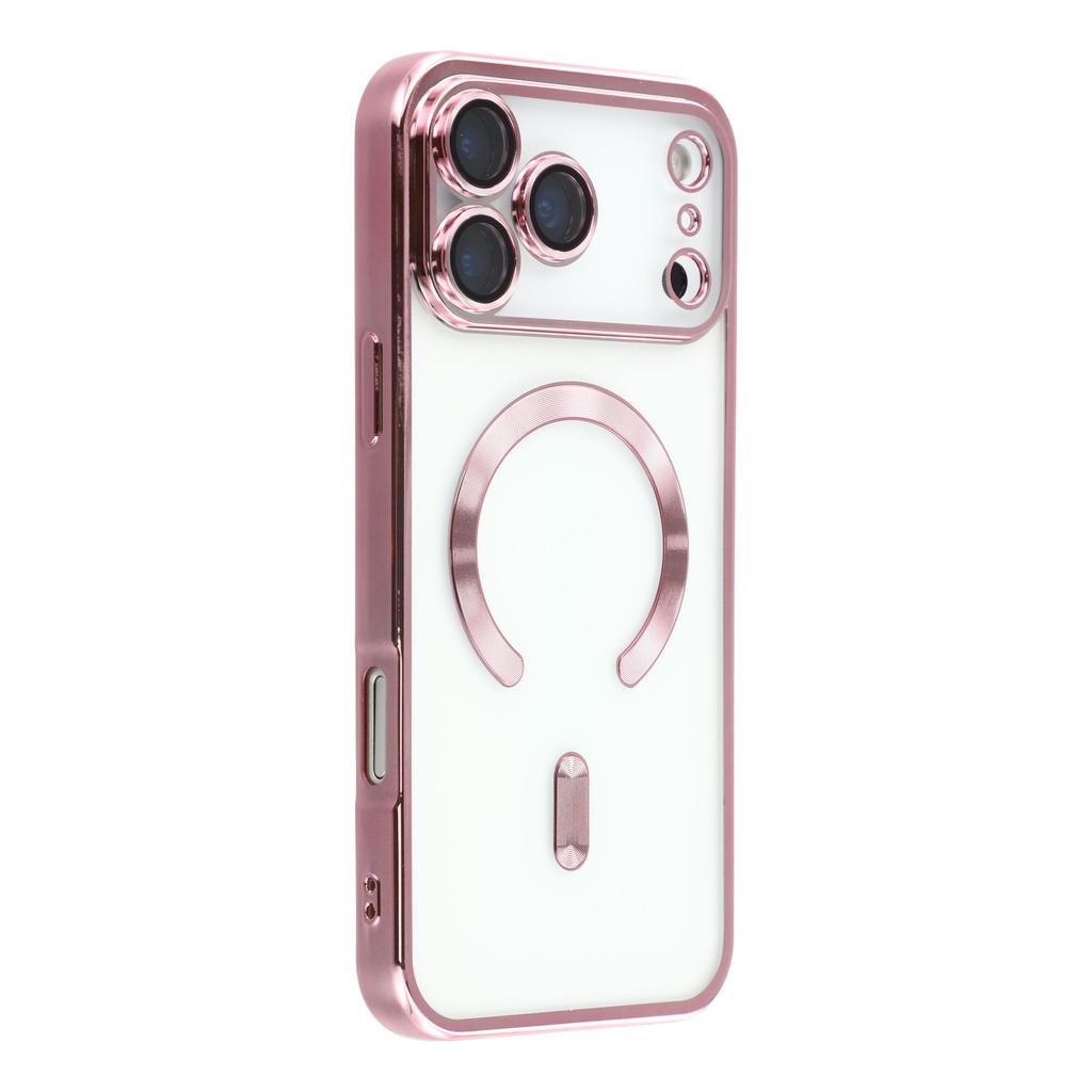 For iPhone 17 Pro Case Compatible with MagSafe Electroplated TPU Phone Cover with Lens Film