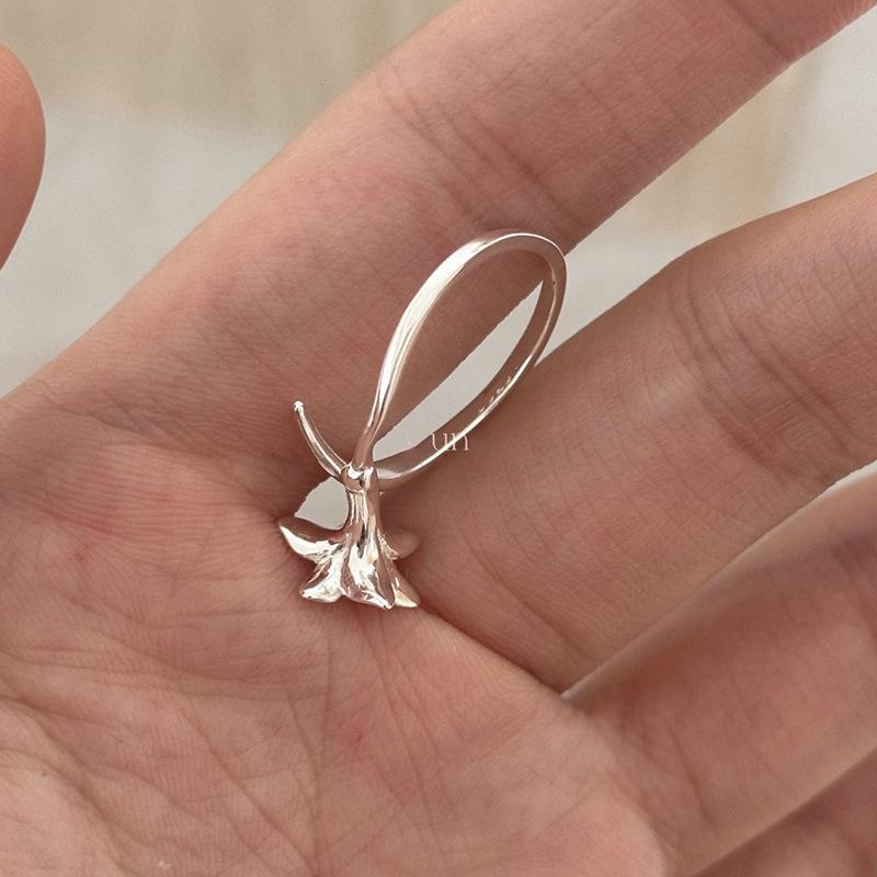 Fashion Simple Style Flower Rings for Women Light Luxury Exquisite Silver 925 Ring Party Wedding Fine Jewelry Adjustable