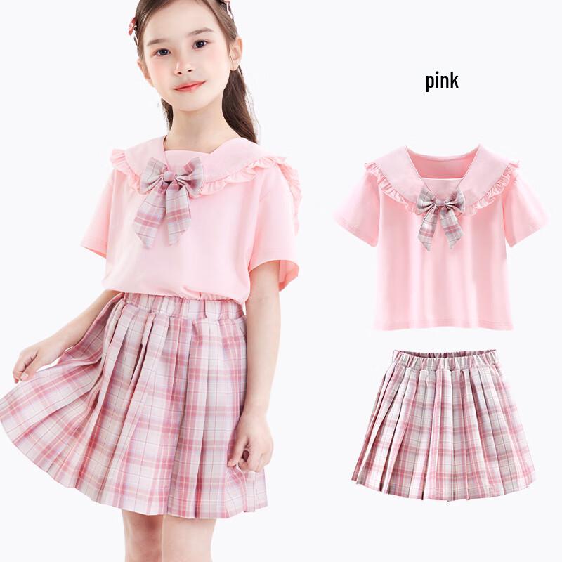 Girls' JK Style T-shirt & Skirt Set