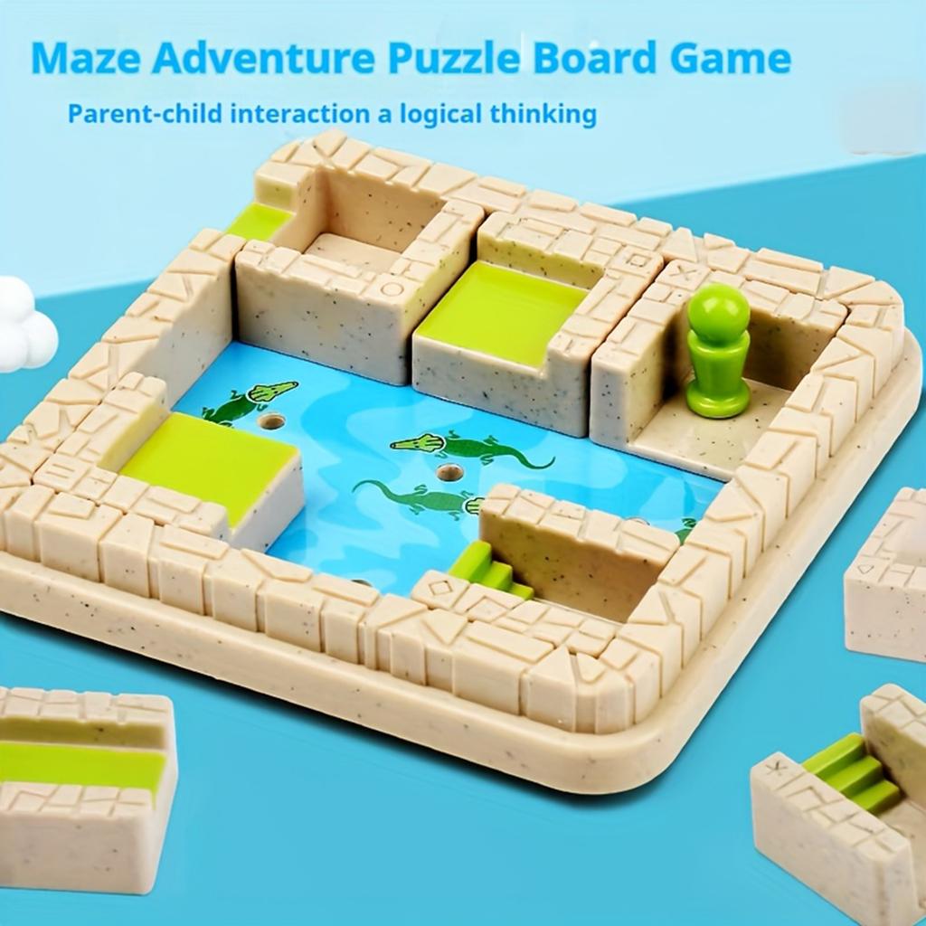 Maze Game, 48 Level Of Maze Puzzles, Critical Thinking And Problem Solving Educational Toy With Storage Box, Suitable For Children Ages 3 To 6