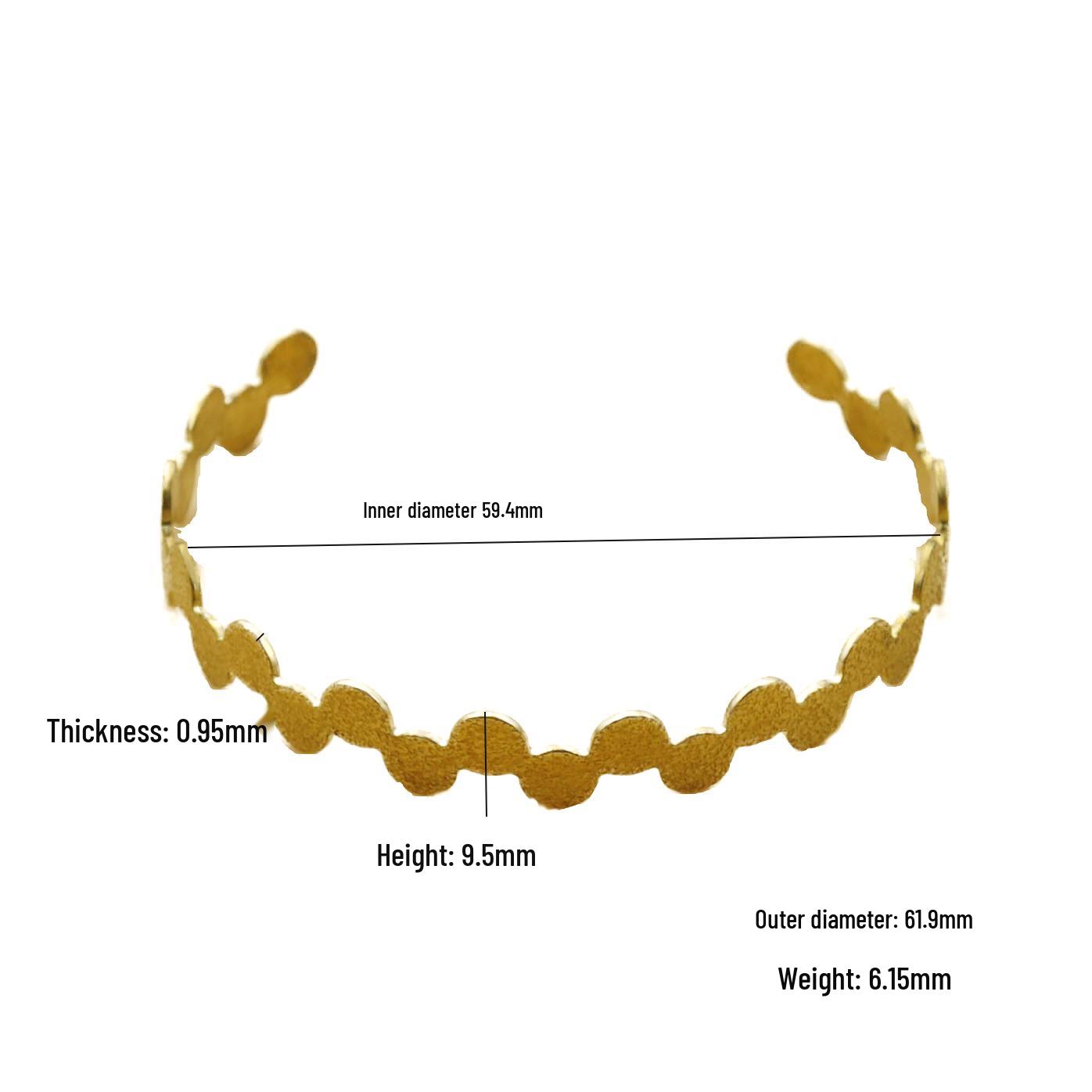 Adjustable Electroplated Metal Texture Bracelet
