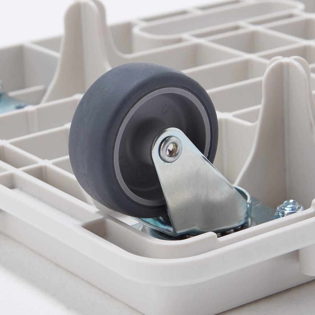 MUJI Recycled Polypropylene Platform Connectable Vertically or White W x 41cm D x Lightweight Dolly, Horizontally, Gray, Approx. 27.5cm 7.5cm H,