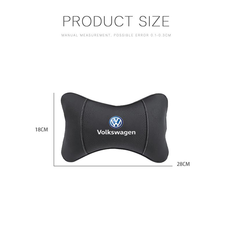 For VOLKSWAGEN VW Car Accessories Seat Headrest Auto Logo Neck Pillow For Volkswagen VW Polo Golf Tiguan Passat Touareg Magotan