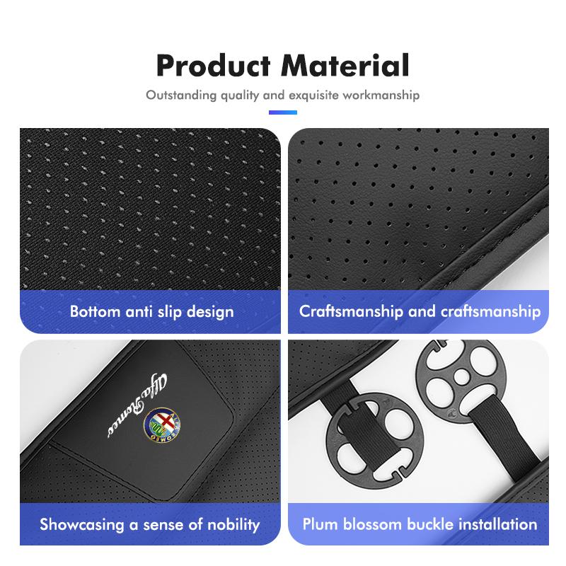 For Alfa Romeo Car Seat Cover Cushion Anti-slip Chair Breathable Protector Pad GT Stelvio F1 Brera Volante Tonale Gloria Disco